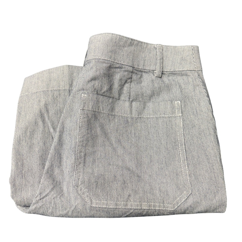 J Crew Pants Womens 30 (32x30) Wide Leg Chino‎ Blue Coastal Striped Preppy